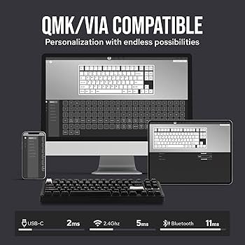 Amazon.com: EPOMAKER TH85 QMK/VIA Wireless Gaming Keyboard